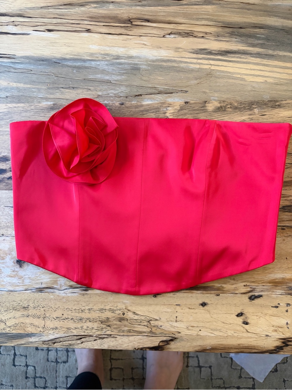 NBD RED Strapless Sculpted Bustier Top-NEVER WORN NEW WITH TAGS